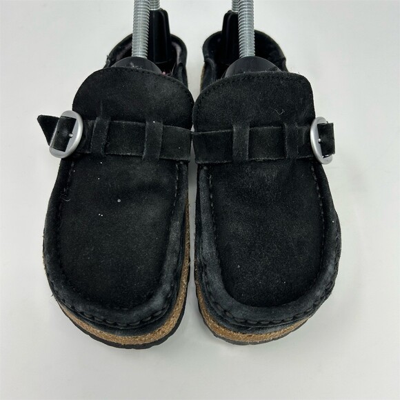 Birkenstock Buckley Shearling Clog Mule Black Slip-On Size 6 EU 37 Medium/Narrow - Picture 5 of 11